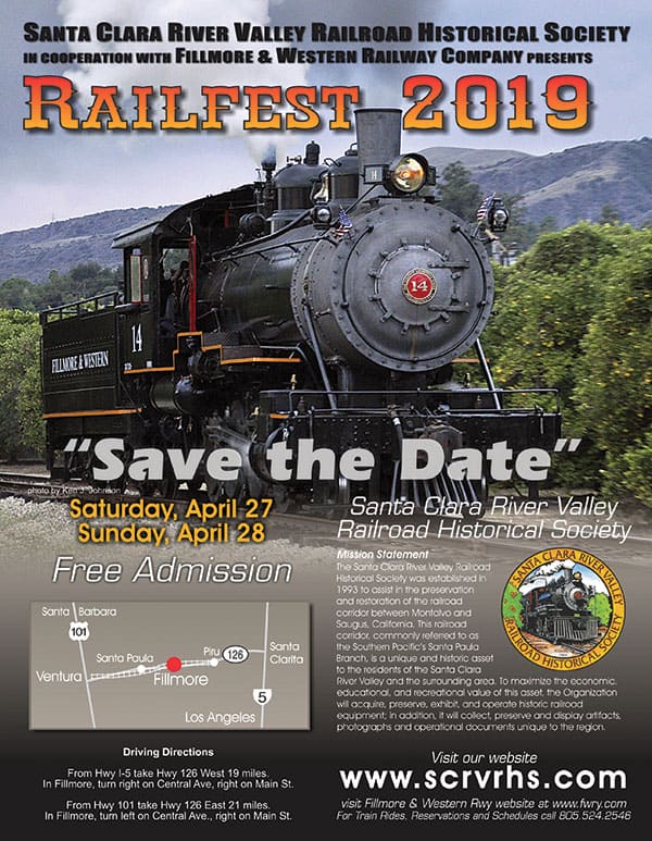 2019 railfest flier graphic design