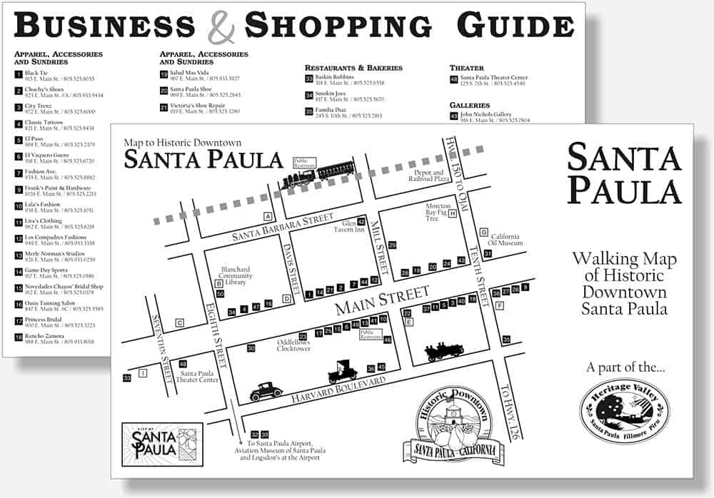 Santa Paula Downtown Merchants brocure