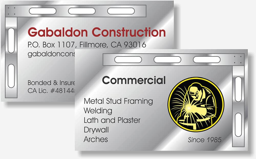 Galbaldon Construction business card