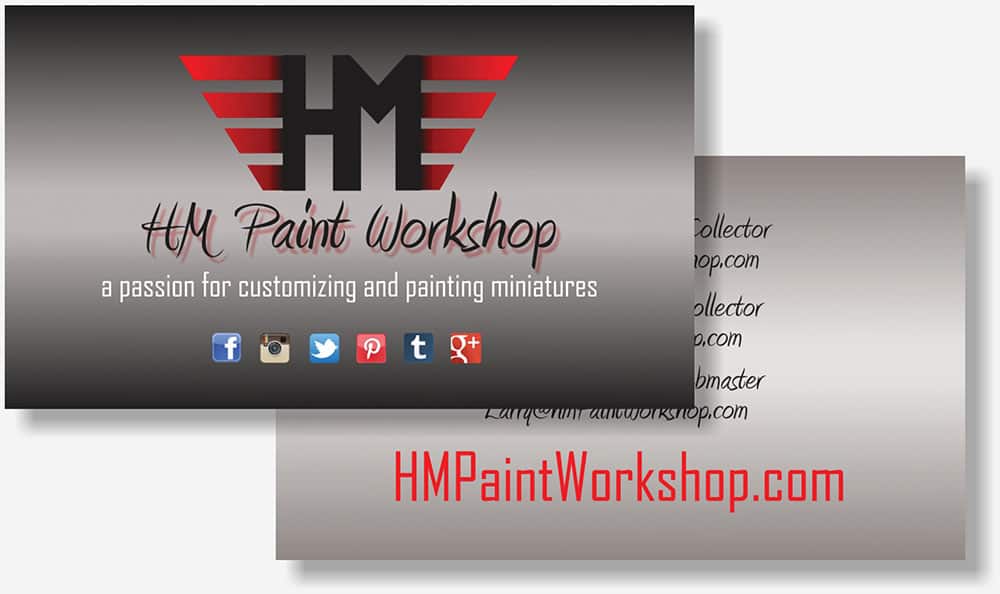 HM Paint Workshop business card