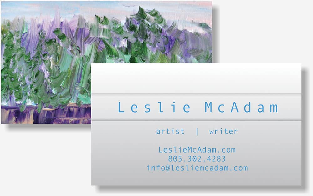 Leslie McAdam business card