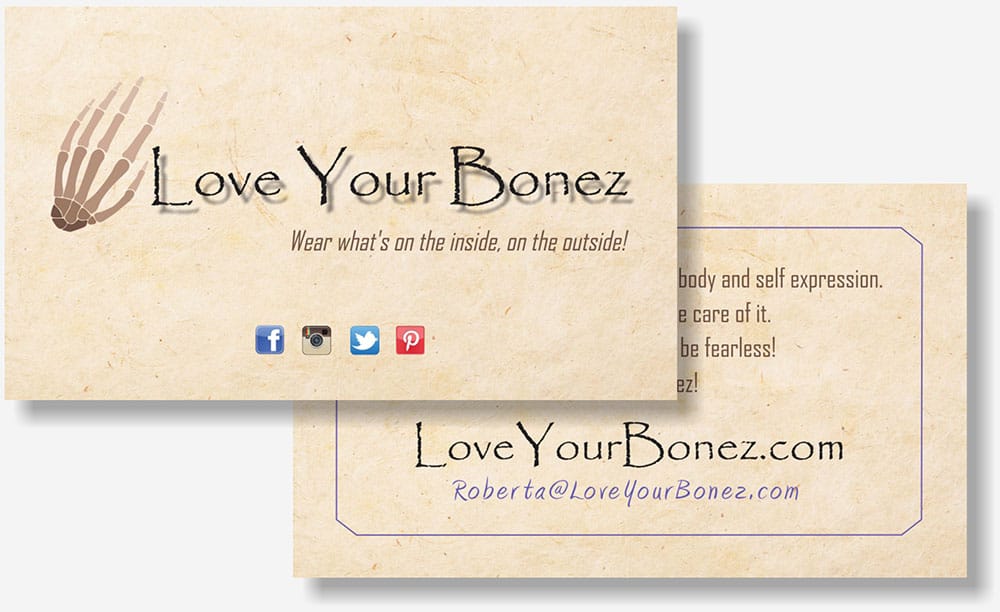 Love Your Bonez business card