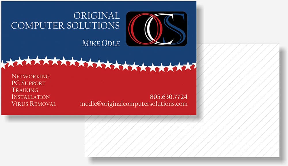 Original Computer Solutions business card