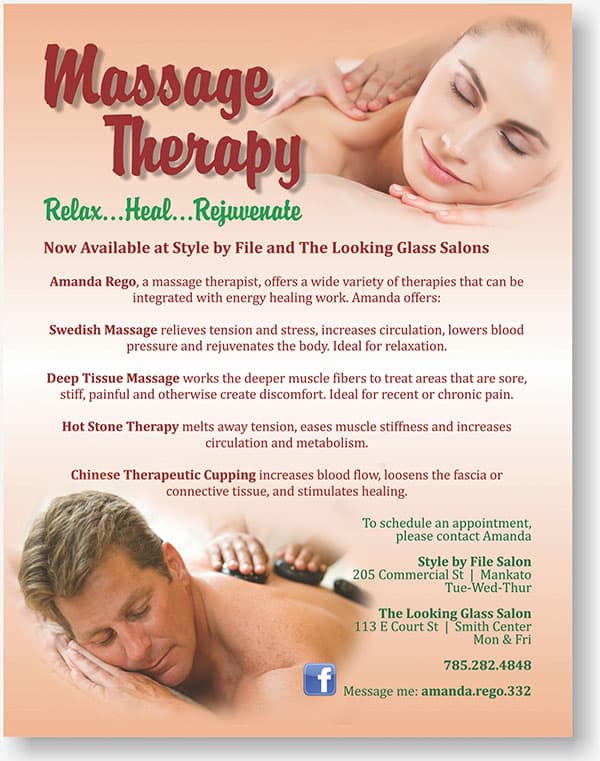 Massage Therapy flier