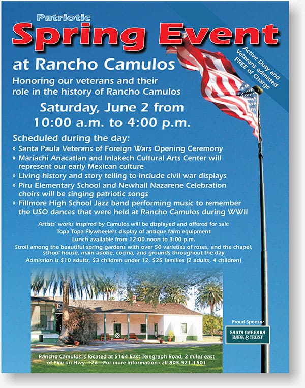 Rancho Camulos flier