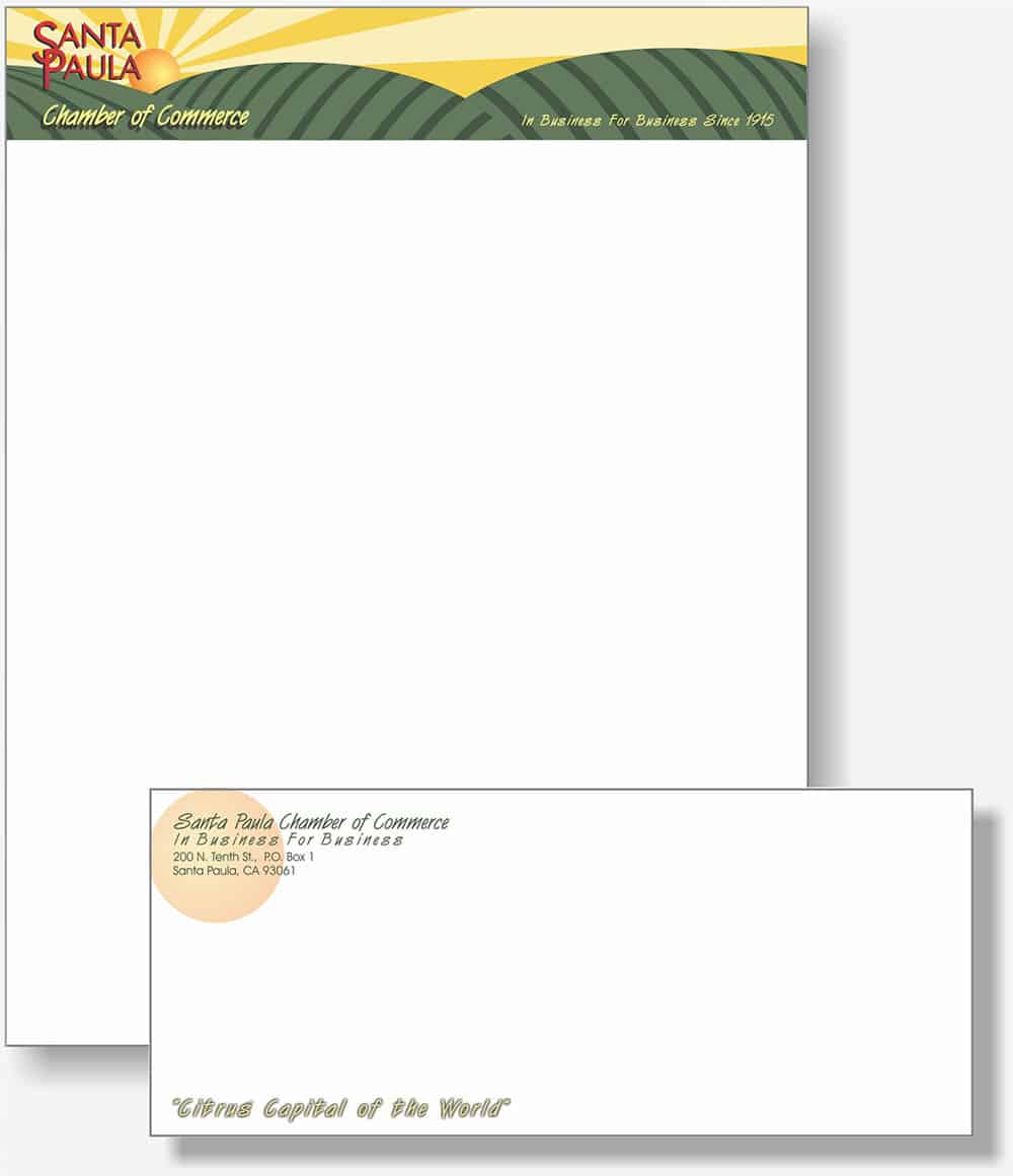 Santa Paula Chamber stationery