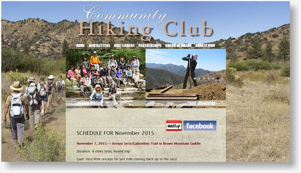 Santa Clarita Hiking Club website