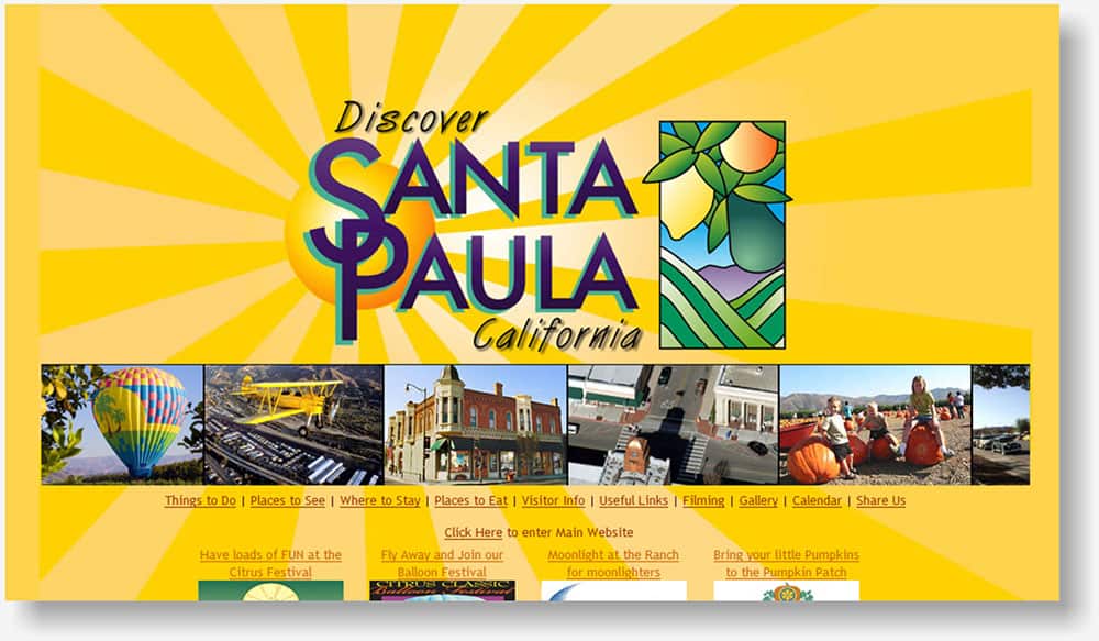 Discover Santa Paula website