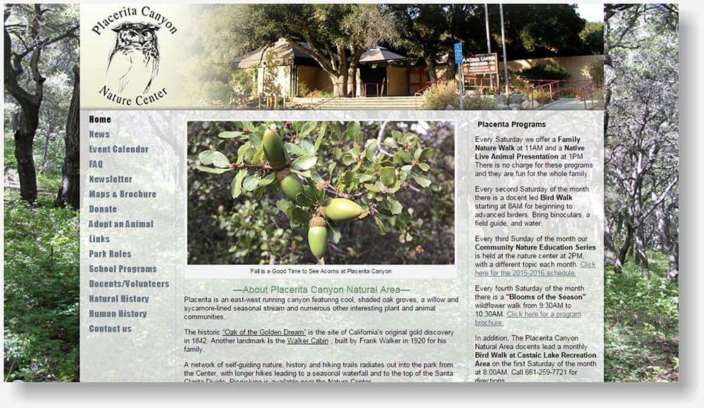 Placerita Canyon Nature Center website