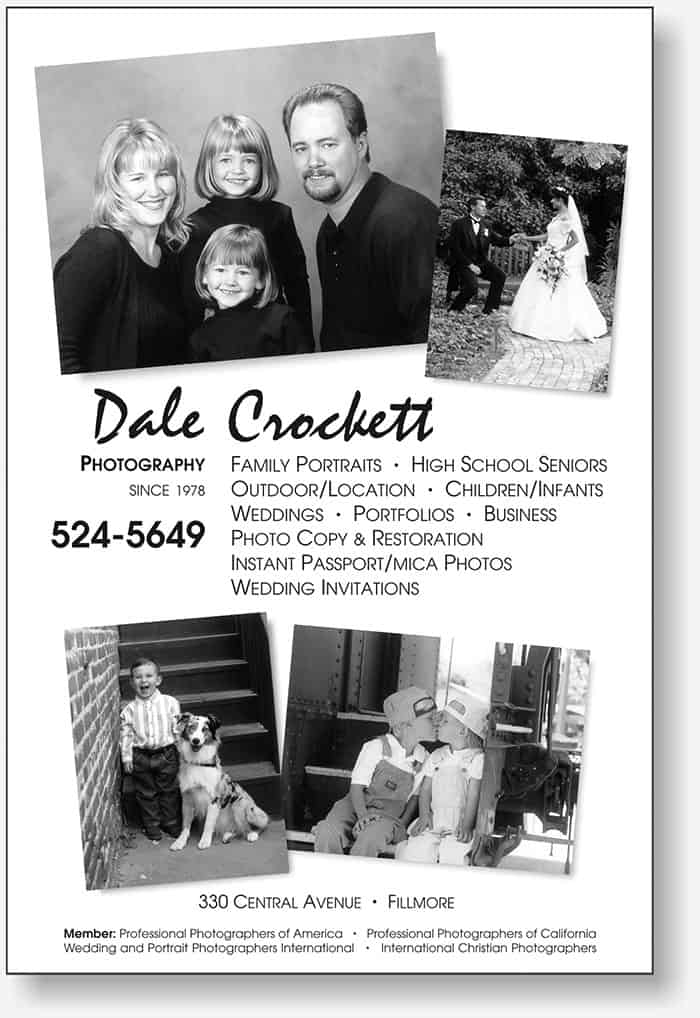 Dale Crockett full page directory ad