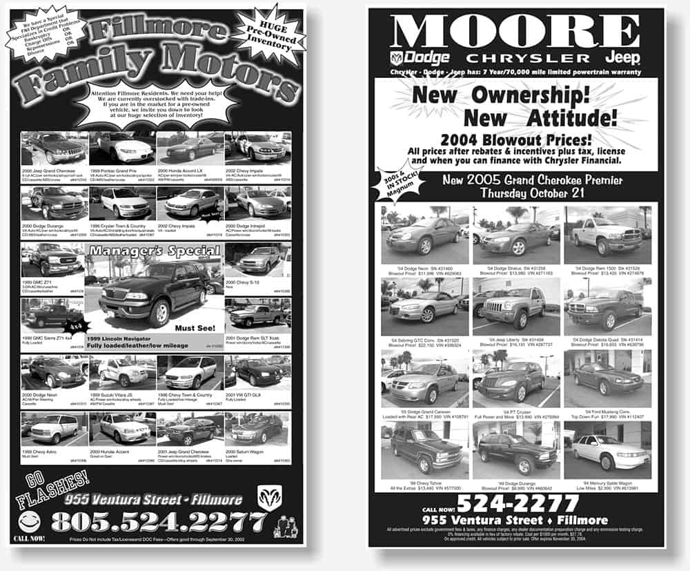 full page newspaper advertisements