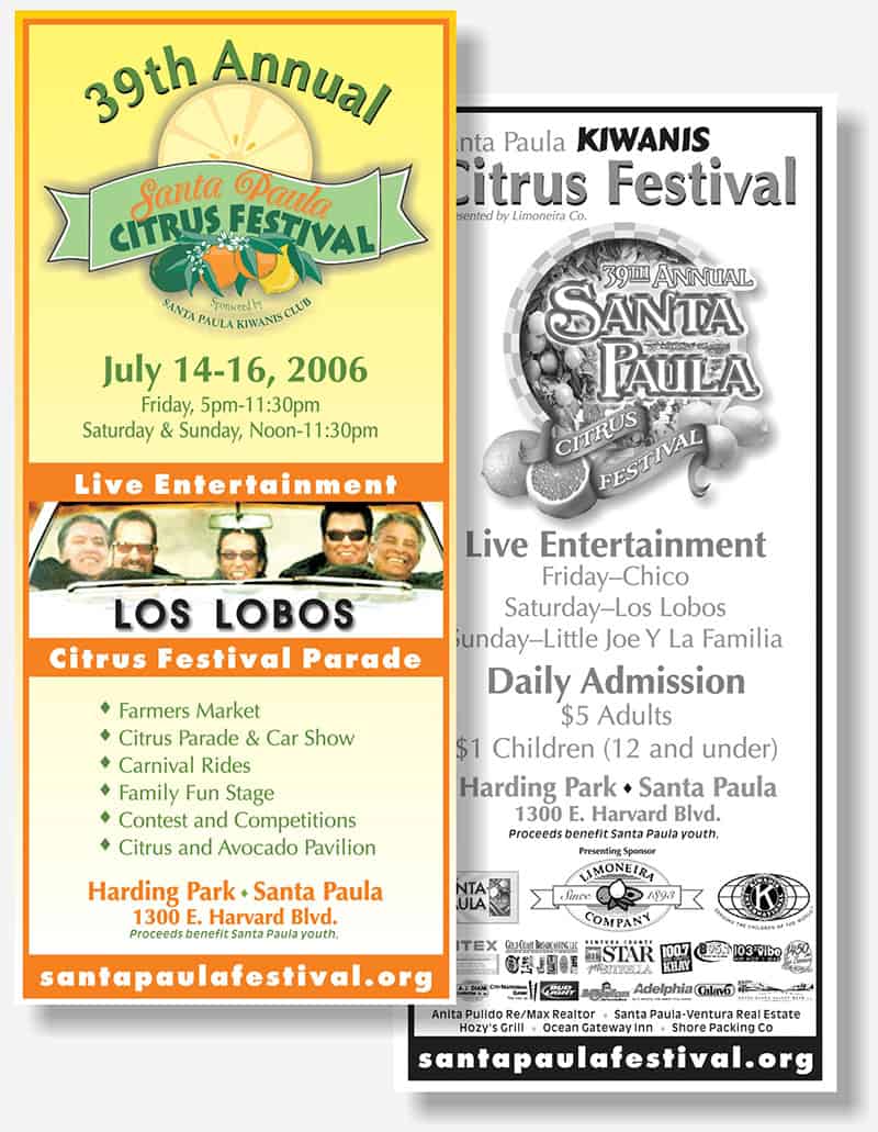 Citrus Festival rack card