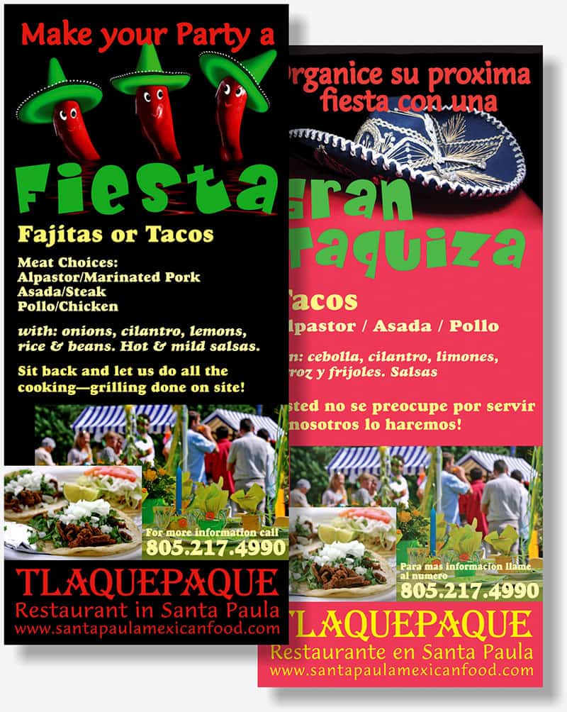 Tlaquepaque Restaurant rack card