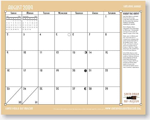 Santa Paula Art Museum Calendar